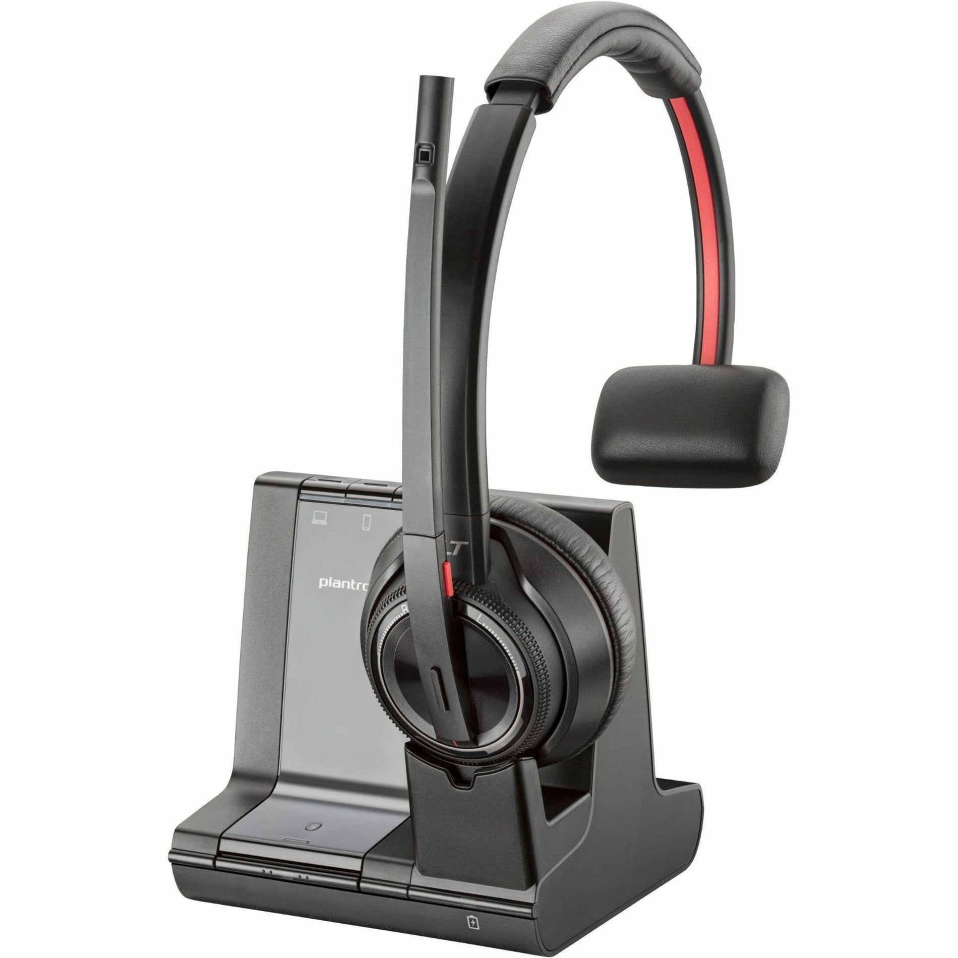 Poly Savi 8210 UC Certifié Microsoft Teams DECT 1920-1930 MHz USB-A Casque Sans fil Sur l'oreille Sur la tête Casque avec Microphone bras Noir