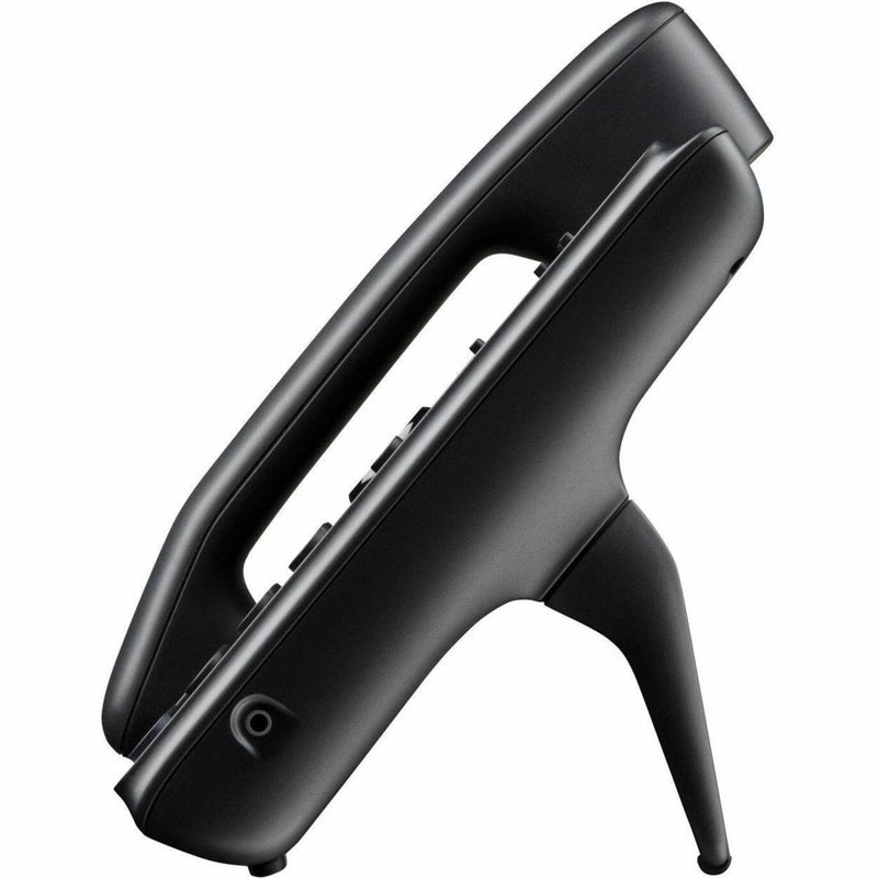 Side view of Poly Edge B30 IP phone showing ergonomic design and adjustable stand