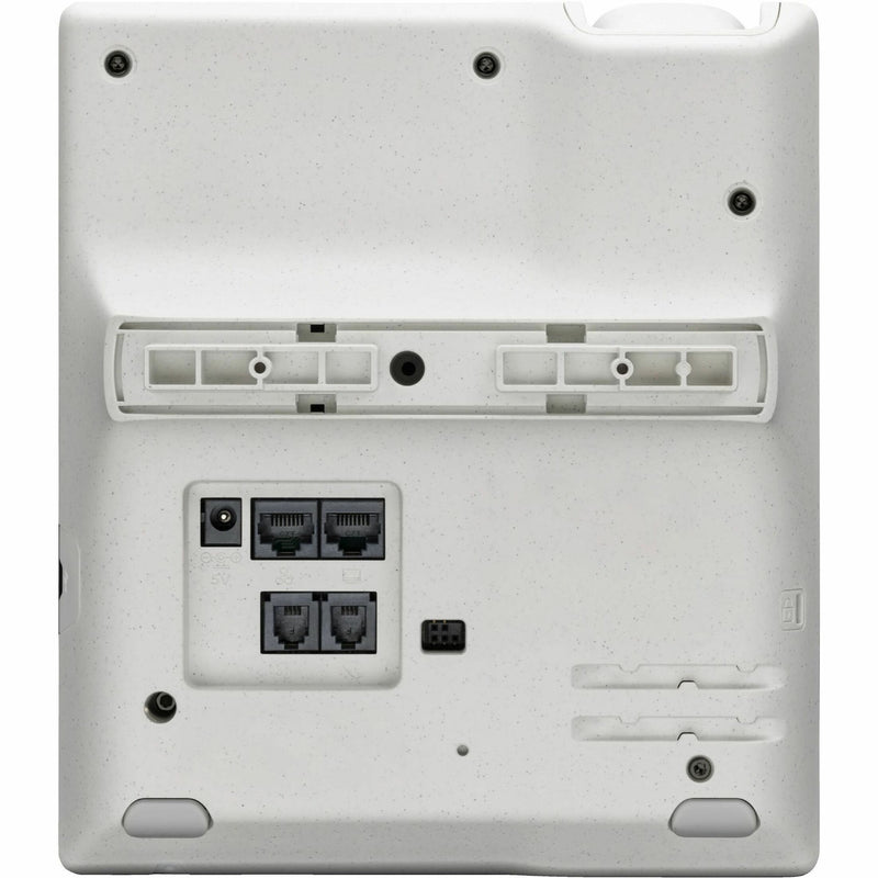 Back panel of Poly Edge E350 showing various connectivity ports and mounting options