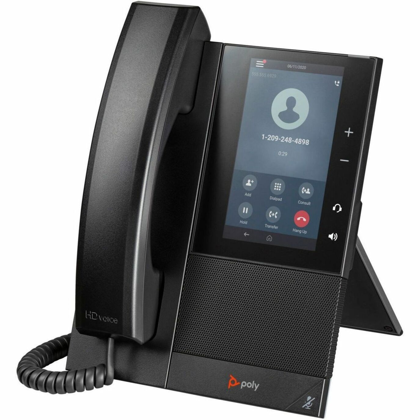 Poly 82Z78AA CCX 500 Téléphone d'entreprise avec Open SIP et PoE activé Identifiant de l'appelant Haut-parleur VoIP