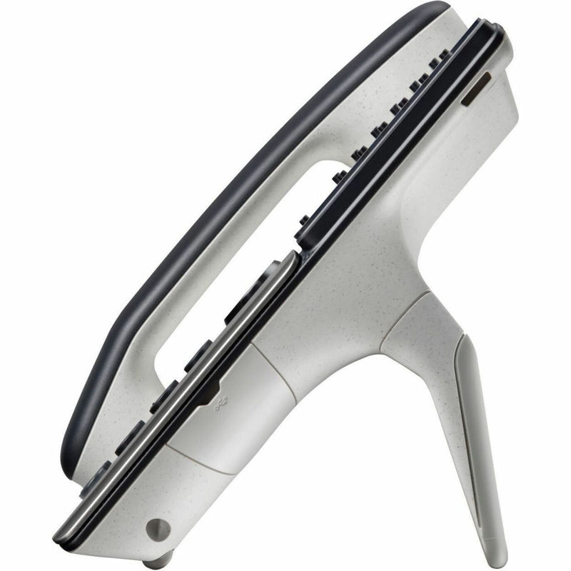 Side view of Poly Edge E550 showing adjustable stand and ergonomic design