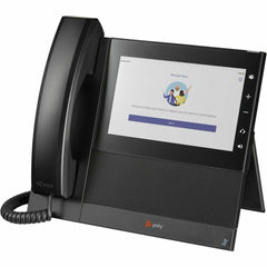 Poly 82Z84AA CCX 600 Téléphone Professionnel Média pour Microsoft Teams et PoE-activé Filaire/Sans Fil Wi-Fi Bluetooth Bureau Noir