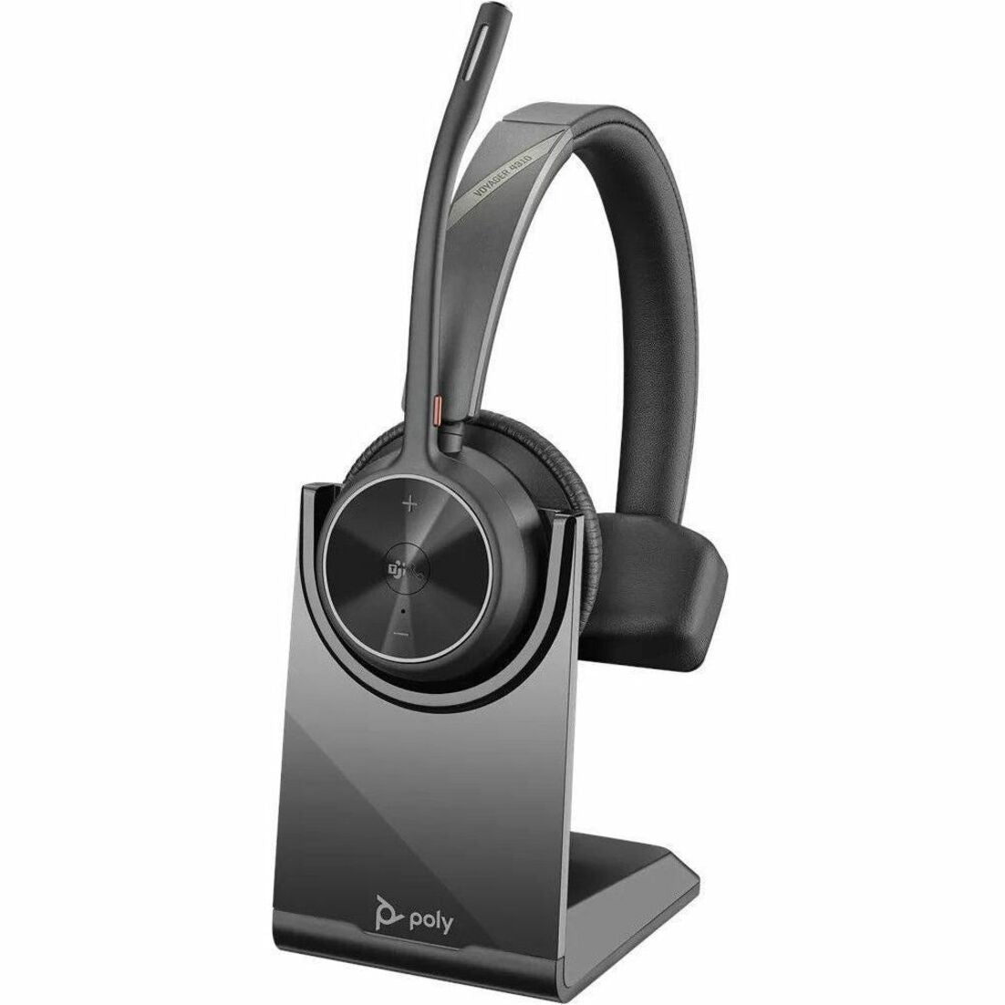 Poly 76U49AA Voyager 4320 USB-A Headset +BT700 dongle Wireless Bluetooth Headset with Dynamic Mute Alert Comfortable On-ear Design Black