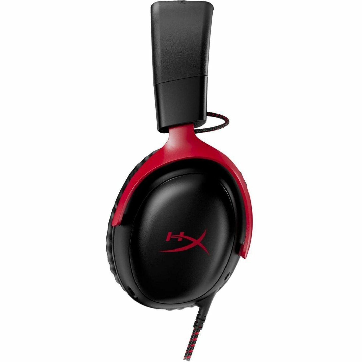 Side profile of HyperX Cloud III gaming headset showing branded earcup design-alternate-image3