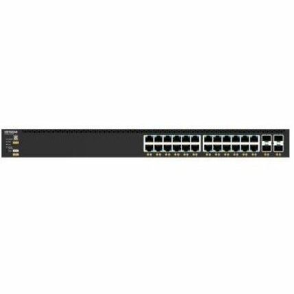 Netgear GSM4328-100NES AV Line M4350-24G4XF Ethernet Switch, 24-Port Gigabit PoE+ with 4-Port 10G SFP+ Expansion Slots