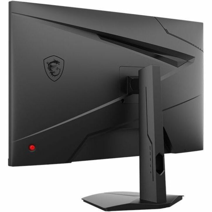 Rear view of MSI G274F monitor showing ports and cable management system