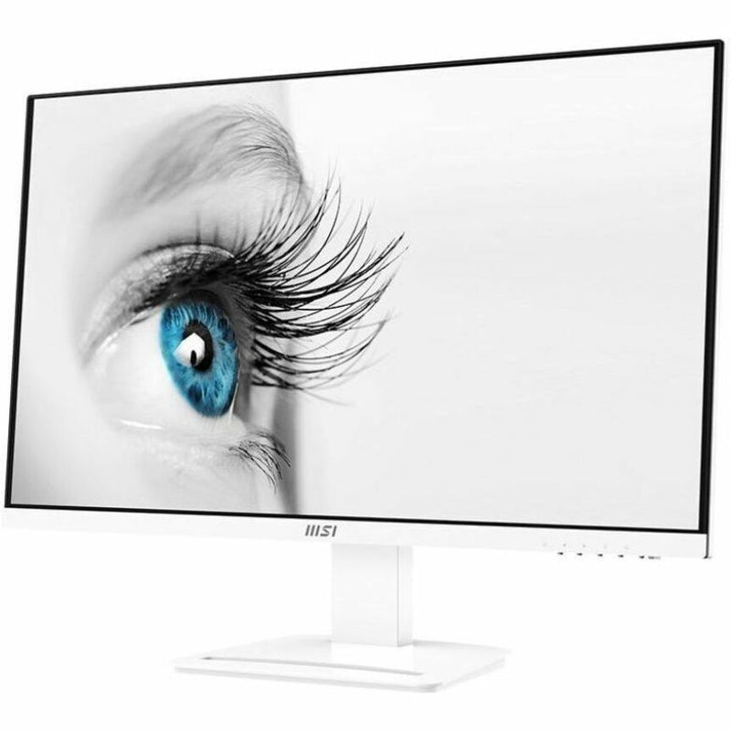 Side angle view of MSI ProMP273AW monitor with eye image display