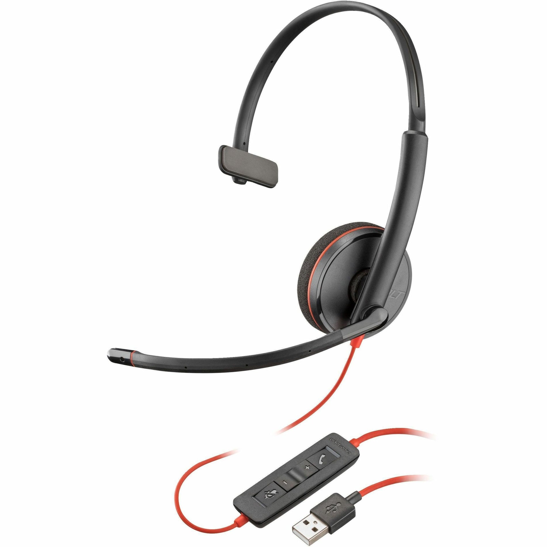 Poly Blackwire C3210 USB-A monaural headset with noise-canceling microphone and inline controls-alternate-image1