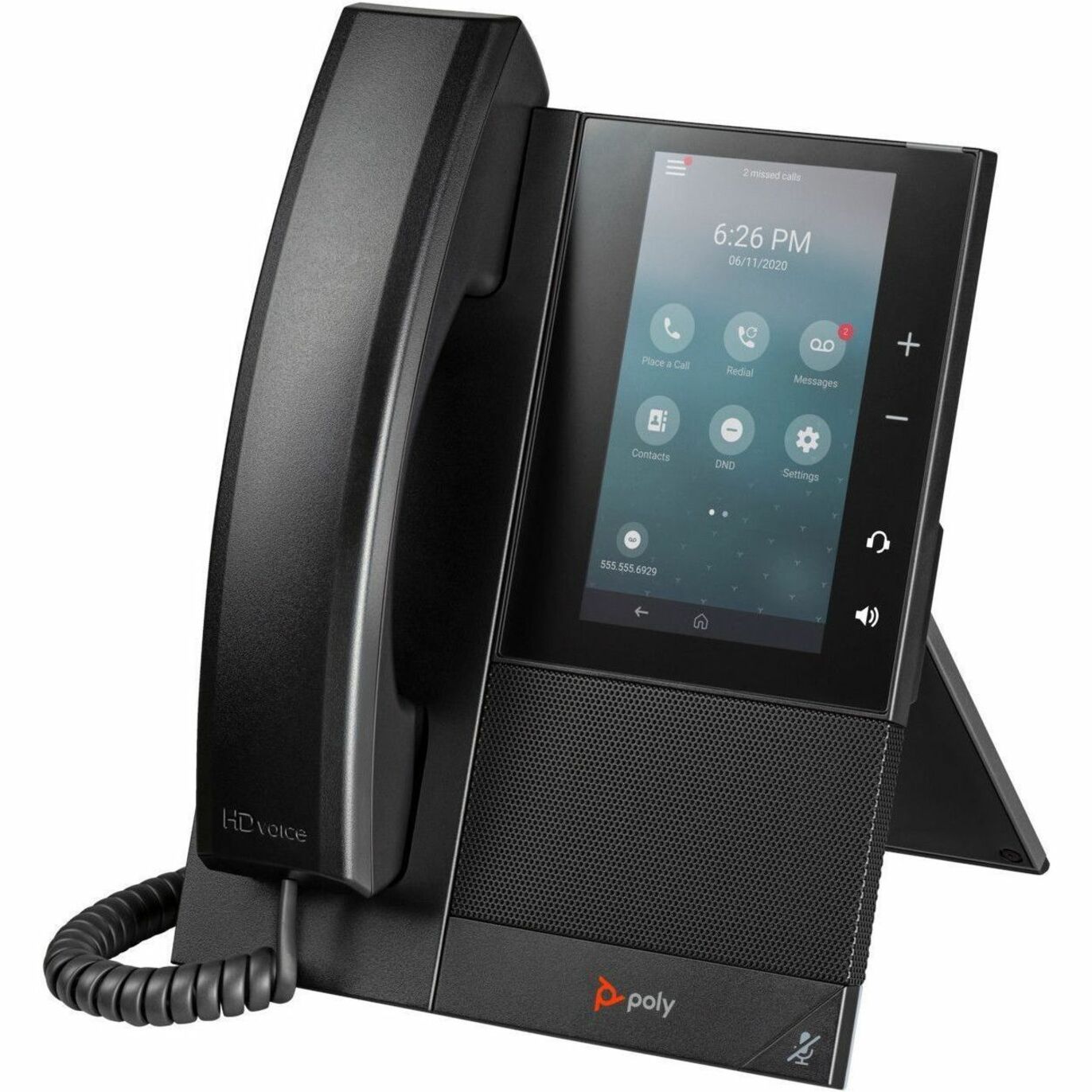 Poly 82Z82AA CCX 505 Business Media Phone with Open SIP and PoE-Enabled, Android 9.0, LCD Screen, Bluetooth, Wi-Fi