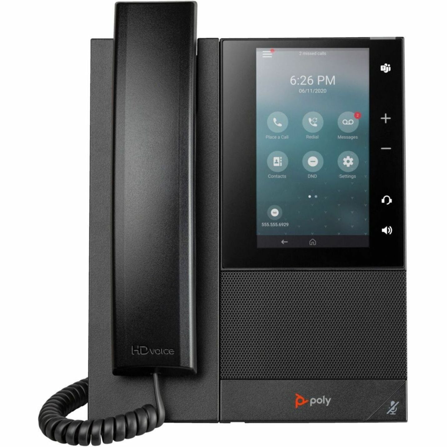 Poly 82Z82AA CCX 505 Business Media Phone with Open SIP and PoE-Enabled, Android 9.0, LCD Screen, Bluetooth, Wi-Fi