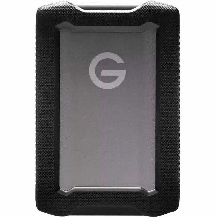 Direct front view of G-DRIVE ArmorATD showing textured protective frame and G branding-alternate-image2