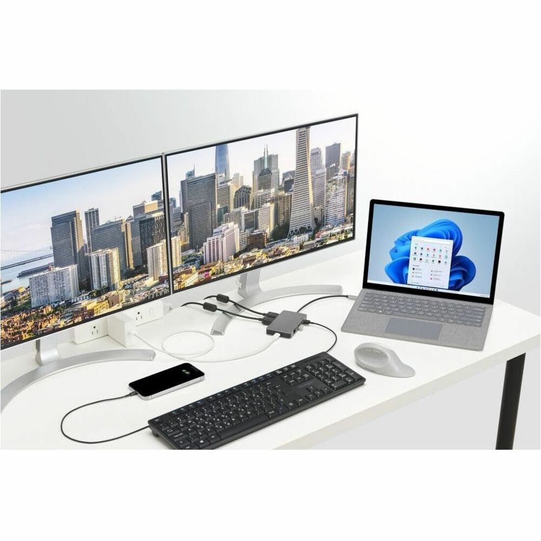 Kensington K36900WW UH1450P USB-C Mobile Dock, 4K @ 60Hz, 85W Power Delivery, Gigabit Ethernet