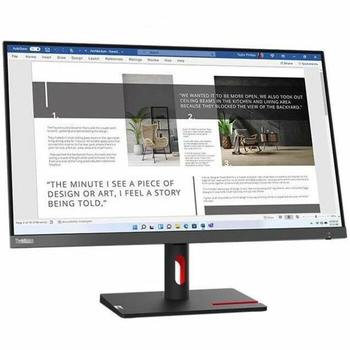 Lenovo 63DFKAT4US ThinkVision S27i-30 Breedbeeld LED-monitor Volledige HD 27" Storm Grijs TCO Gecertificeerd