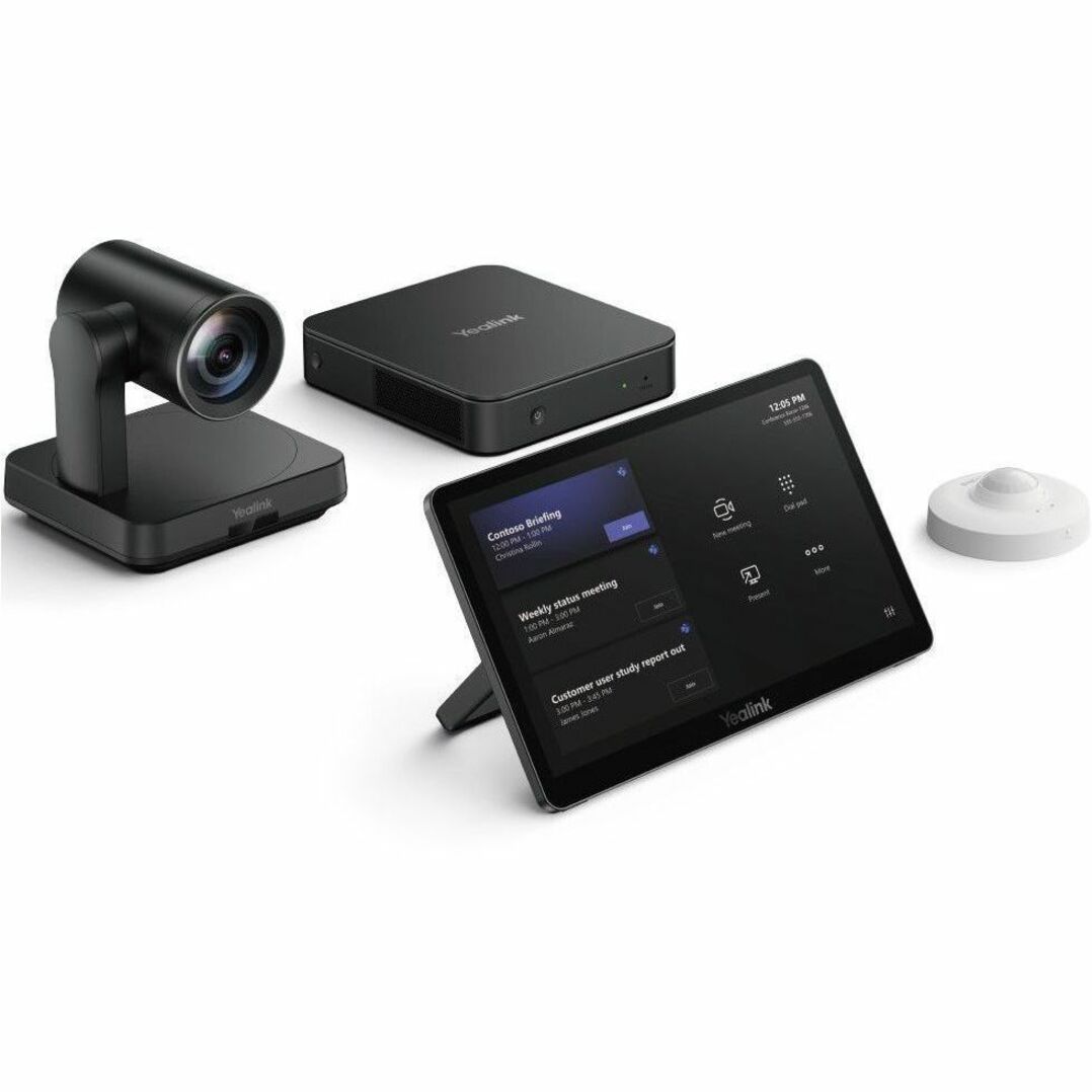 Yealink MVC840-C5-000 Microsoft Teams room system showing 4K PTZ camera, mini-PC, touch control panel, and room sensor-alternate-image1