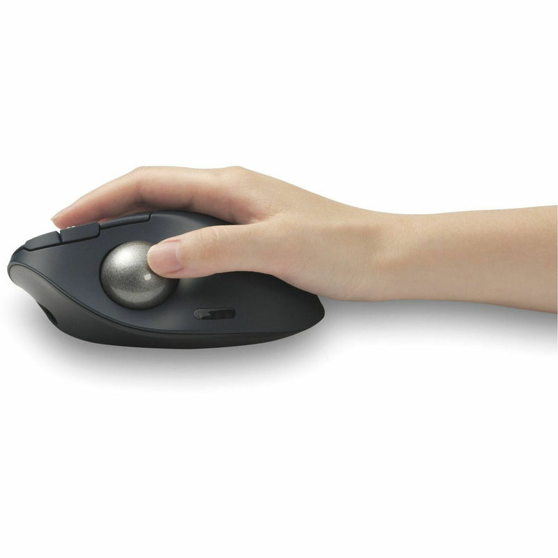 Hand demonstration showing proper ergonomic use of the Kensington Pro Fit TB550