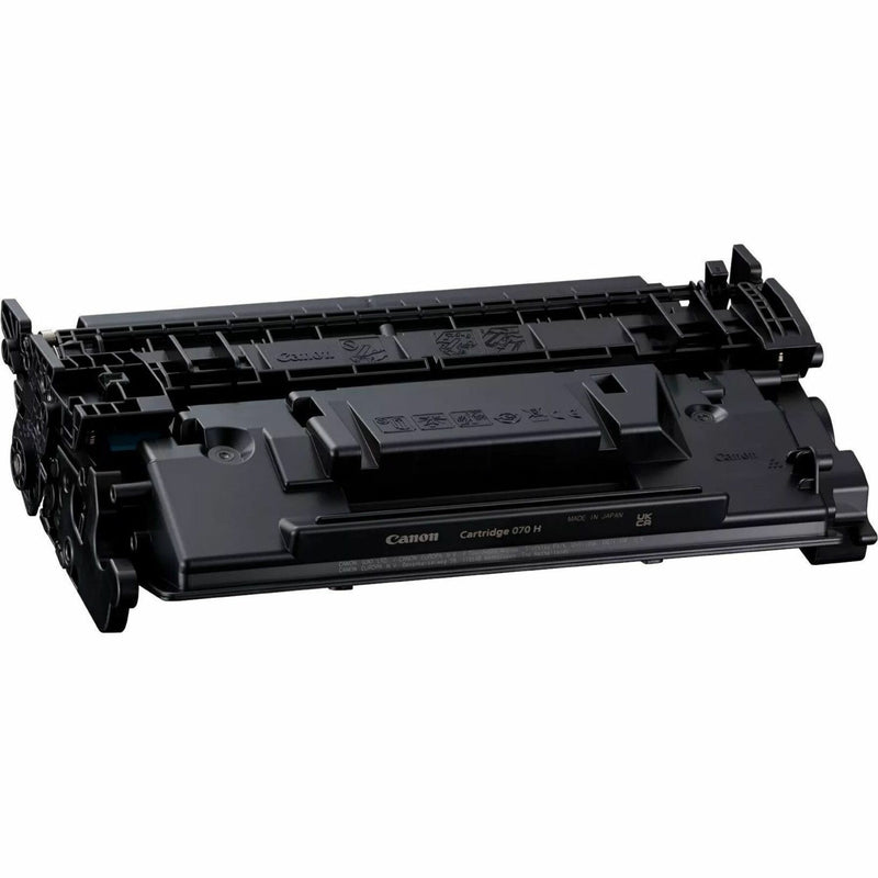 Canon 070H black toner cartridge shown from a front angle displaying its precision-engineered construction