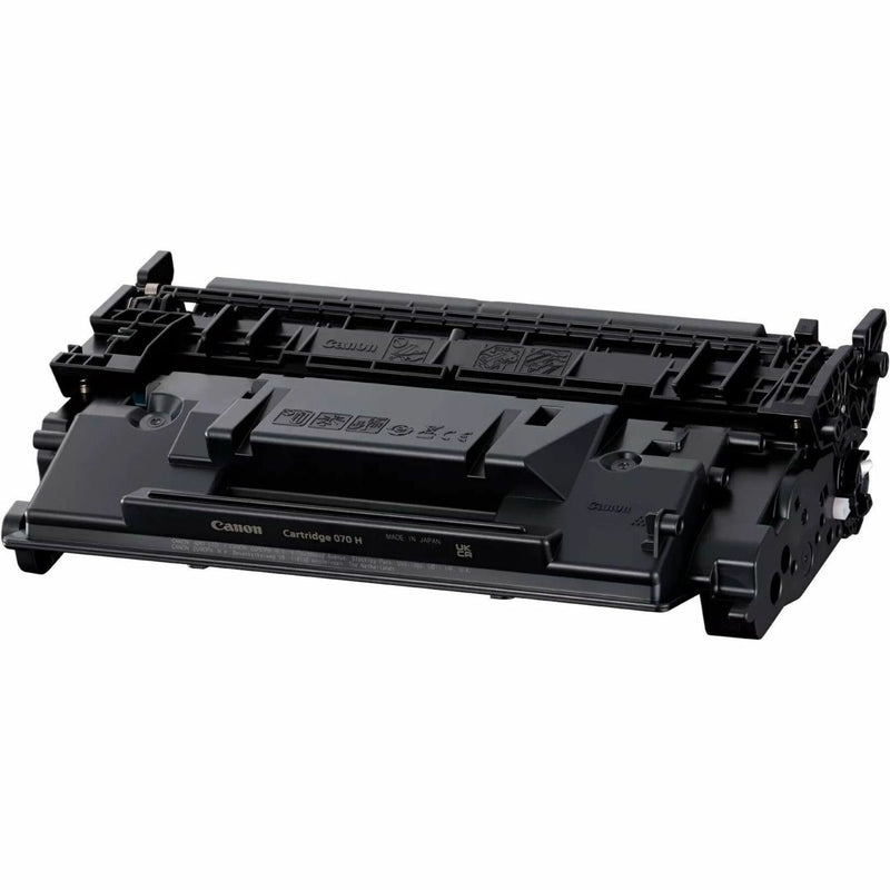 Angled view of Canon 070H toner cartridge emphasizing its durable construction