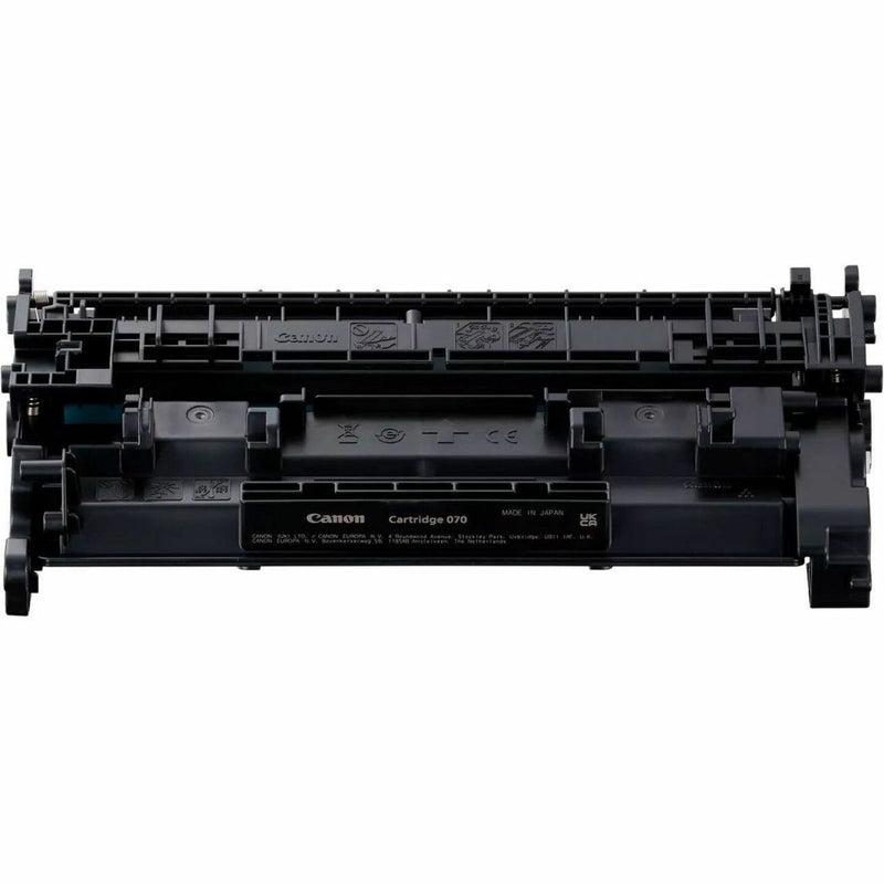 Front perspective of Canon 070 toner cartridge showing quality engineering