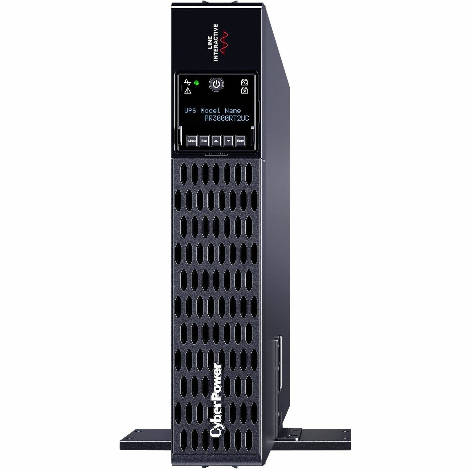 CyberPower PR3000RT2UC Smart App Sinewave Rack/Tower UPS, 3000VA, 3000W, LCD Display