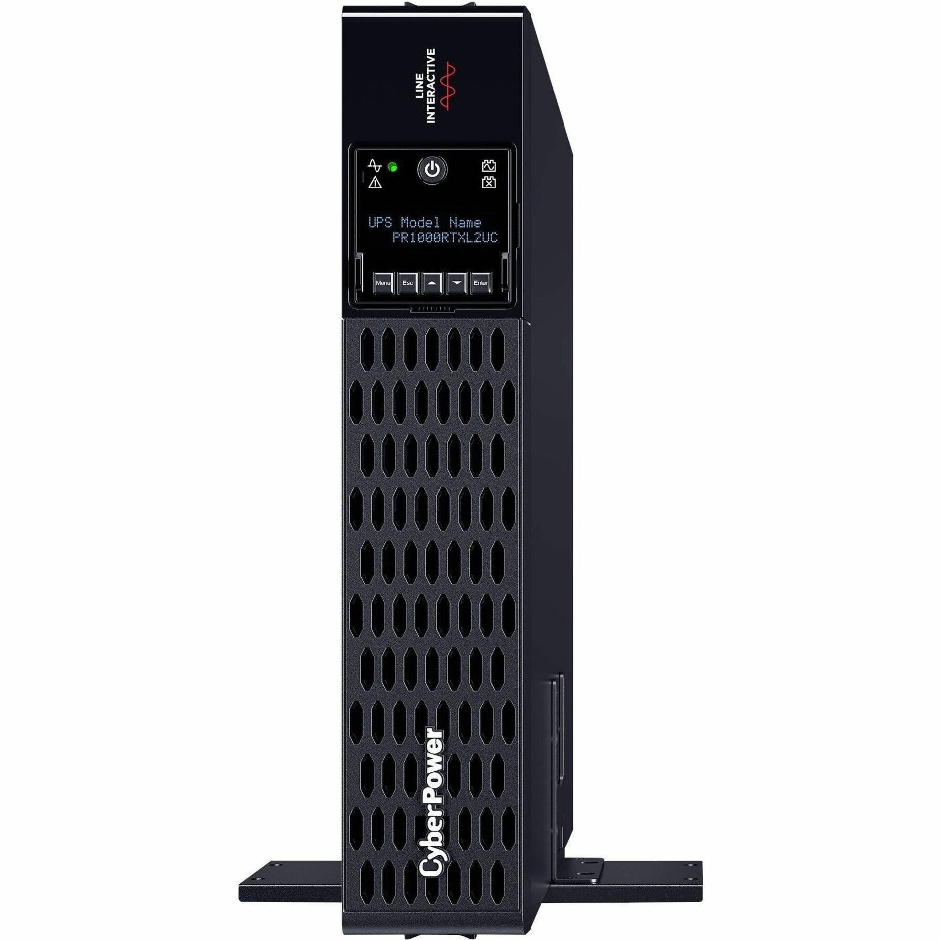 Tower configuration of CyberPower PR1000RTXL2UC UPS with vertical mounting stand-alternate-image2