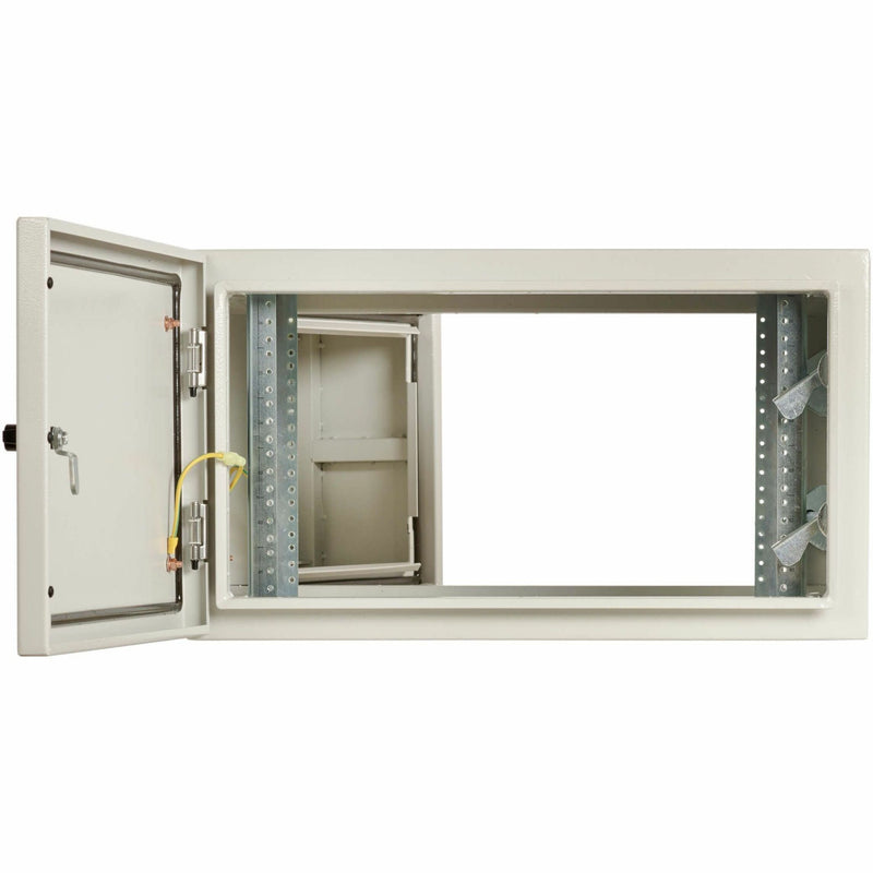 Open view of SmartRack cabinet showing door configuration