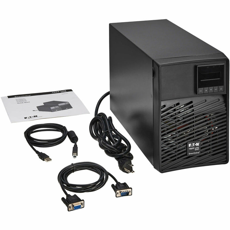 Product package contents including UPS unit, cables, and documentation