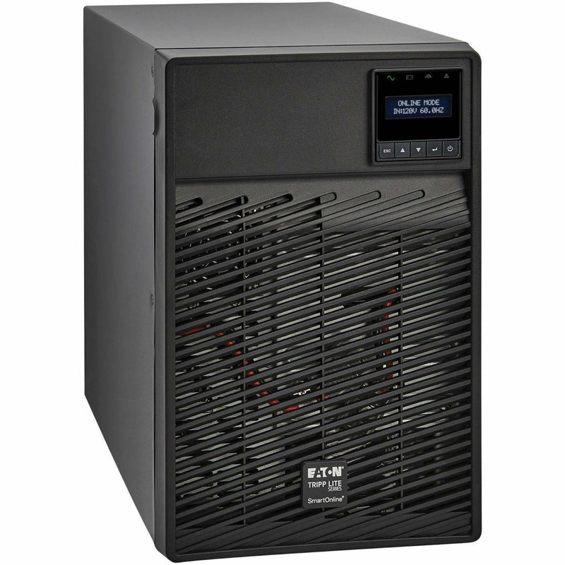 Front view of Tripp Lite SU700XLCD UPS showing LCD display and ventilation grille