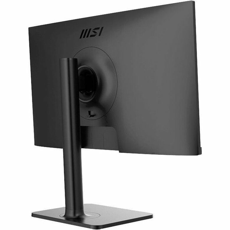 Side view of MSI Modern MD2412P monitor emphasizing stand design