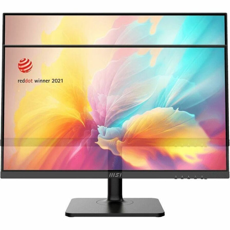 Front view of MSI Modern MD2412P monitor showing thin bezel design ideal for multi-monitor setup