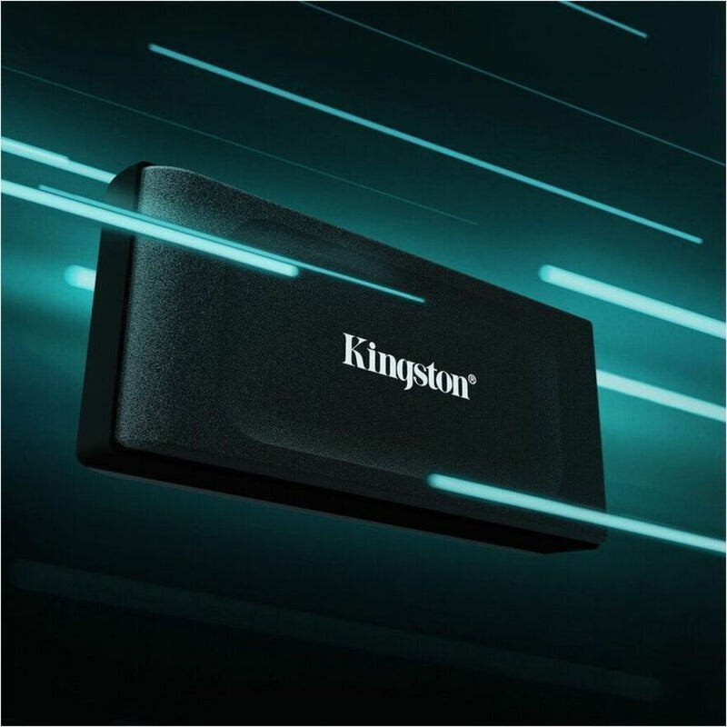 Kingston XS1000 External SSD with dramatic lighting effects