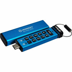 IronKey Keypad 200 64GB USB 3.2 Type C Flash Drive, Hardware Encrypted, Password Protected, Water & Dust Proof, XTS-AES Security, 280MB/s Read Speed - IKKP200C/64GB (1 Year Warranty)