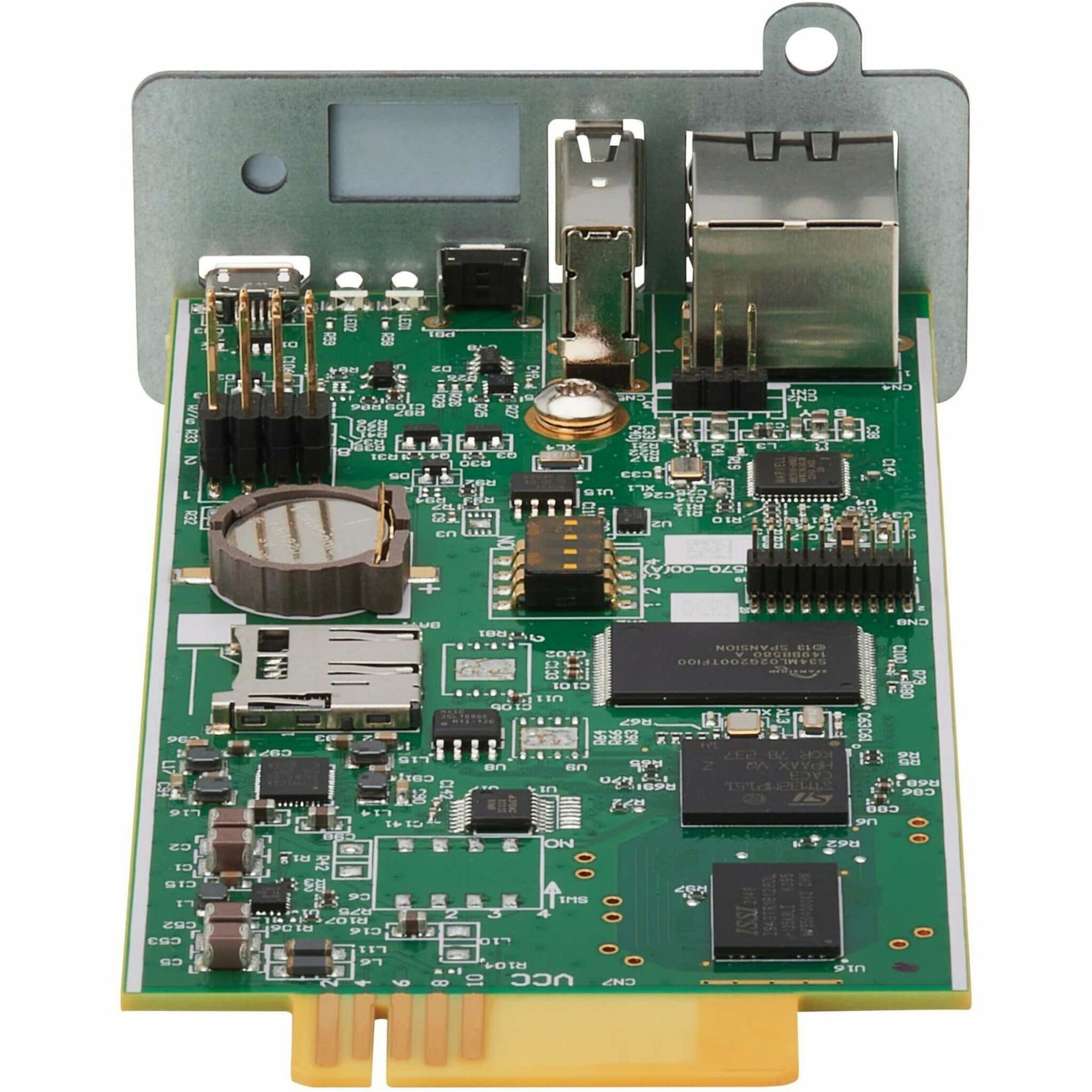 Top view of NETWORK-M3 card circuit board showing component layout-alternate-image4