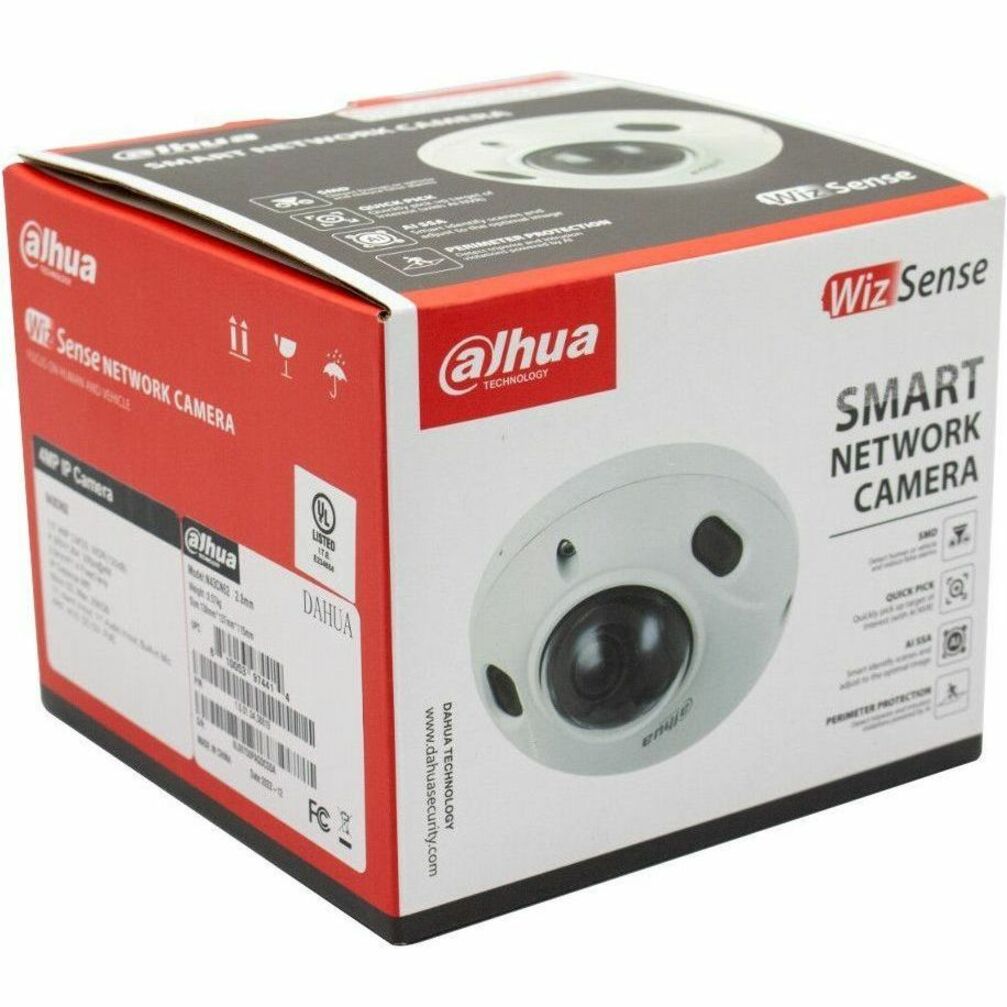 Dahua N43CN62 4MP Enhanced Starlight Network Fixed Wedge Camera, Wide Dynamic Range, Vehicle Detection, Human Detection