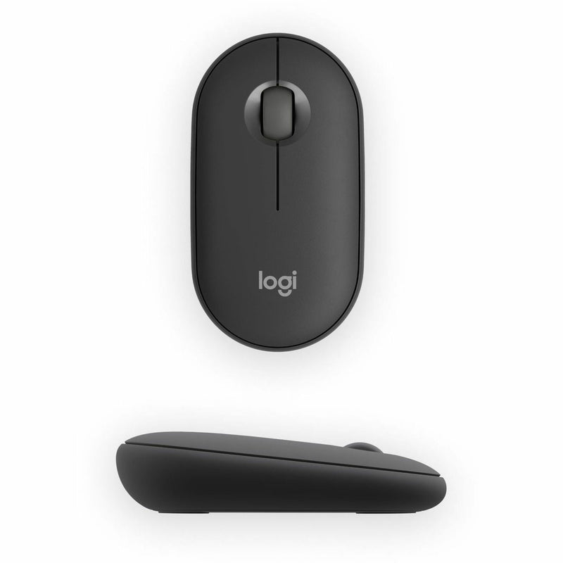 Side profile view of Logitech Pebble 2 M350s mouse showing slim design