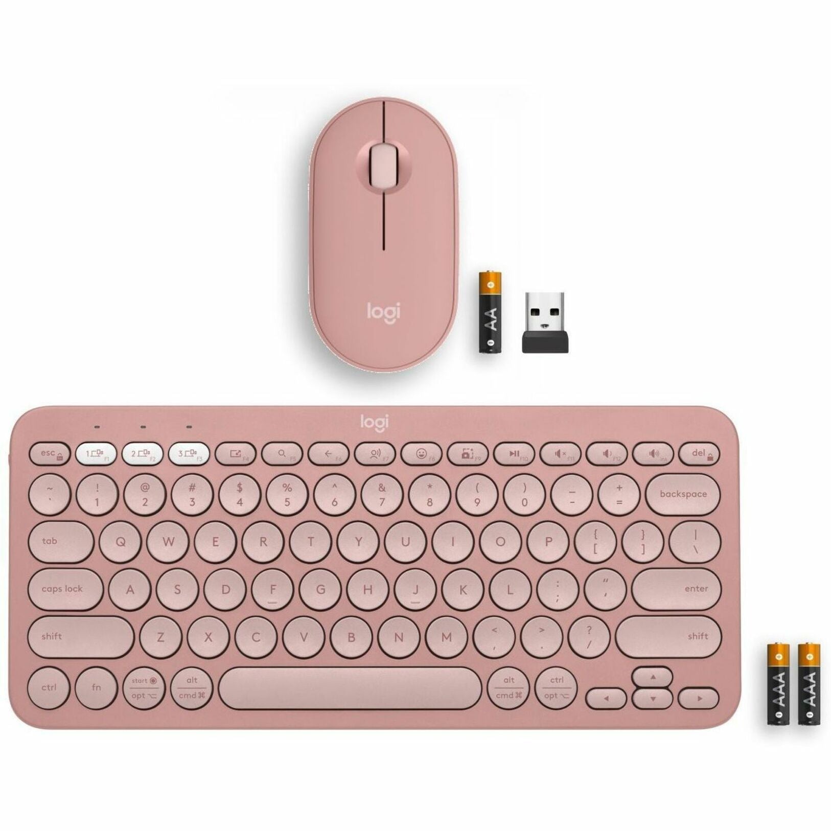 Logitech 920-012199 Pebble 2 Combo Wireless Keyboard and Mouse Tasti Silenziosi Tasti bassoprofilo Sottile