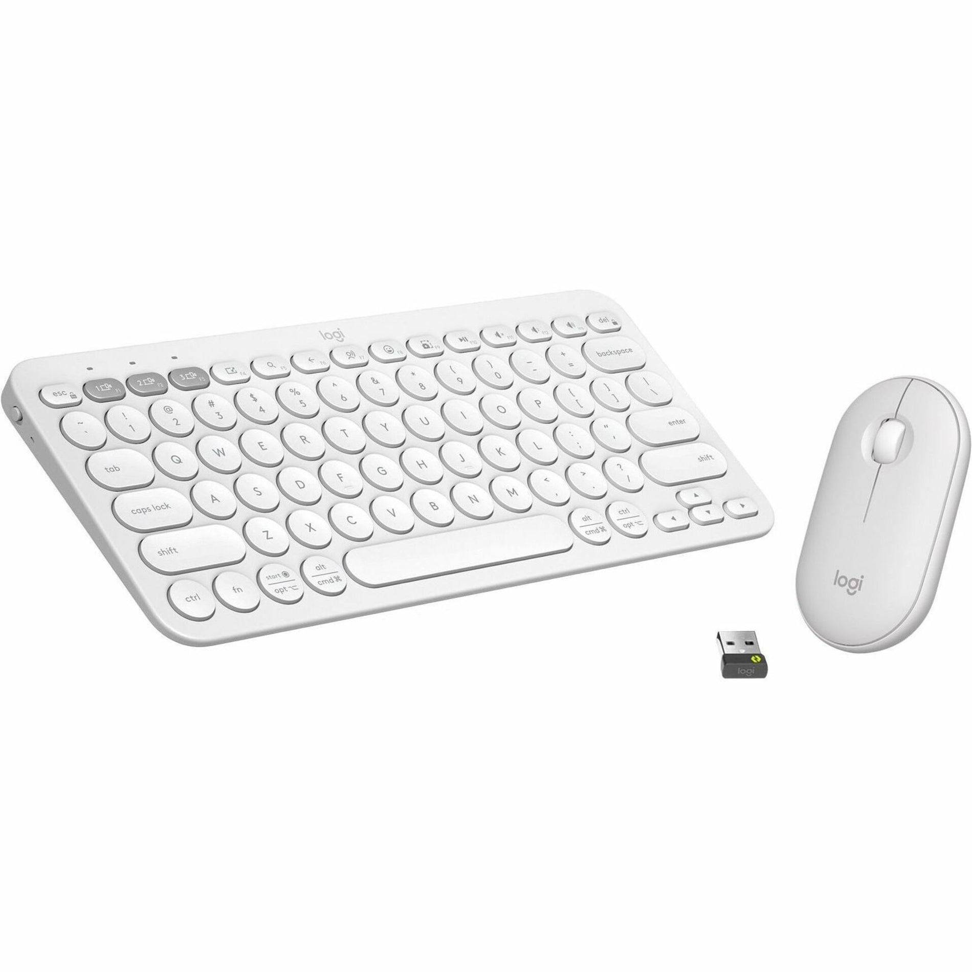 Logitech 920-012198 Pebble 2 Combo Teclado y Ratón Inalámbricos Teclas Silenciosas Teclas de Perfil Bajo Delgado