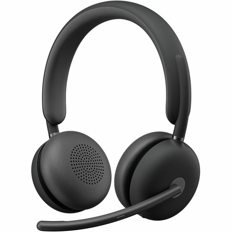 Logitech Zone 950 wireless headset in graphite color showing over-ear design with boom microphone