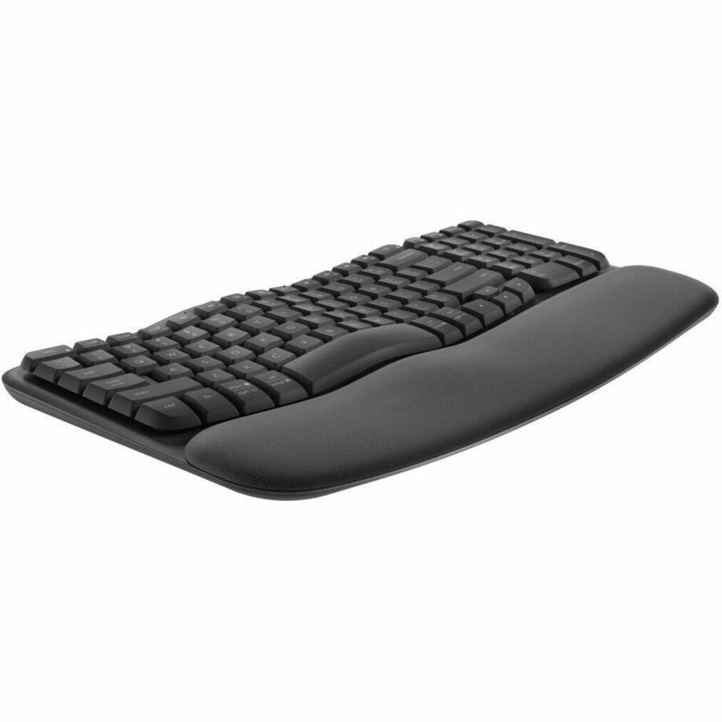 Logitech 920-012058 Teclado Wave para Negocios Ergonómico Inalámbrico Bluetooth Compacto con Reposapolsa