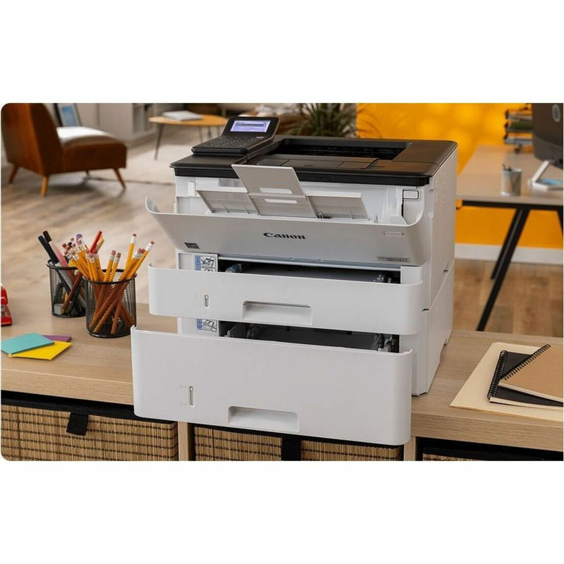 Canon LBP246dw in office environment with expanded paper trays