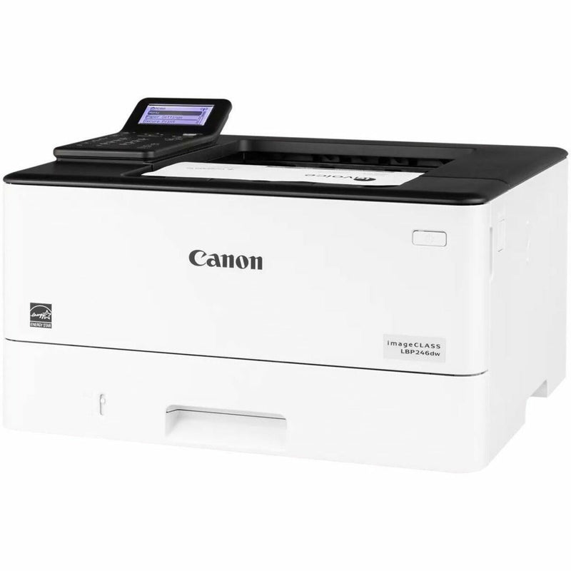 Front view of Canon imageCLASS LBP246dw printer with LCD display