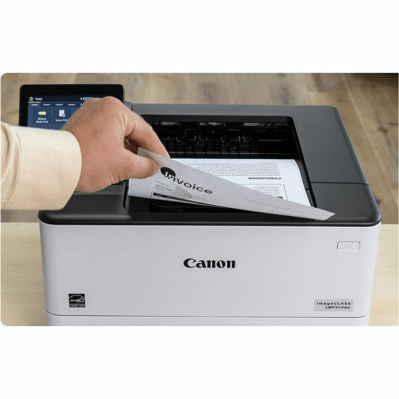 Document handling demonstration on Canon LBP247DW