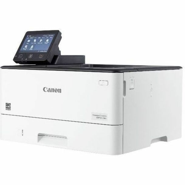 Angled view of Canon LBP247DW showing operational design