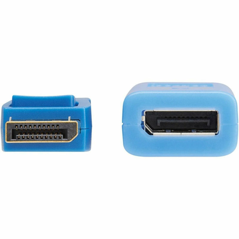 Detailed view of DisplayPort male and female connector interfaces