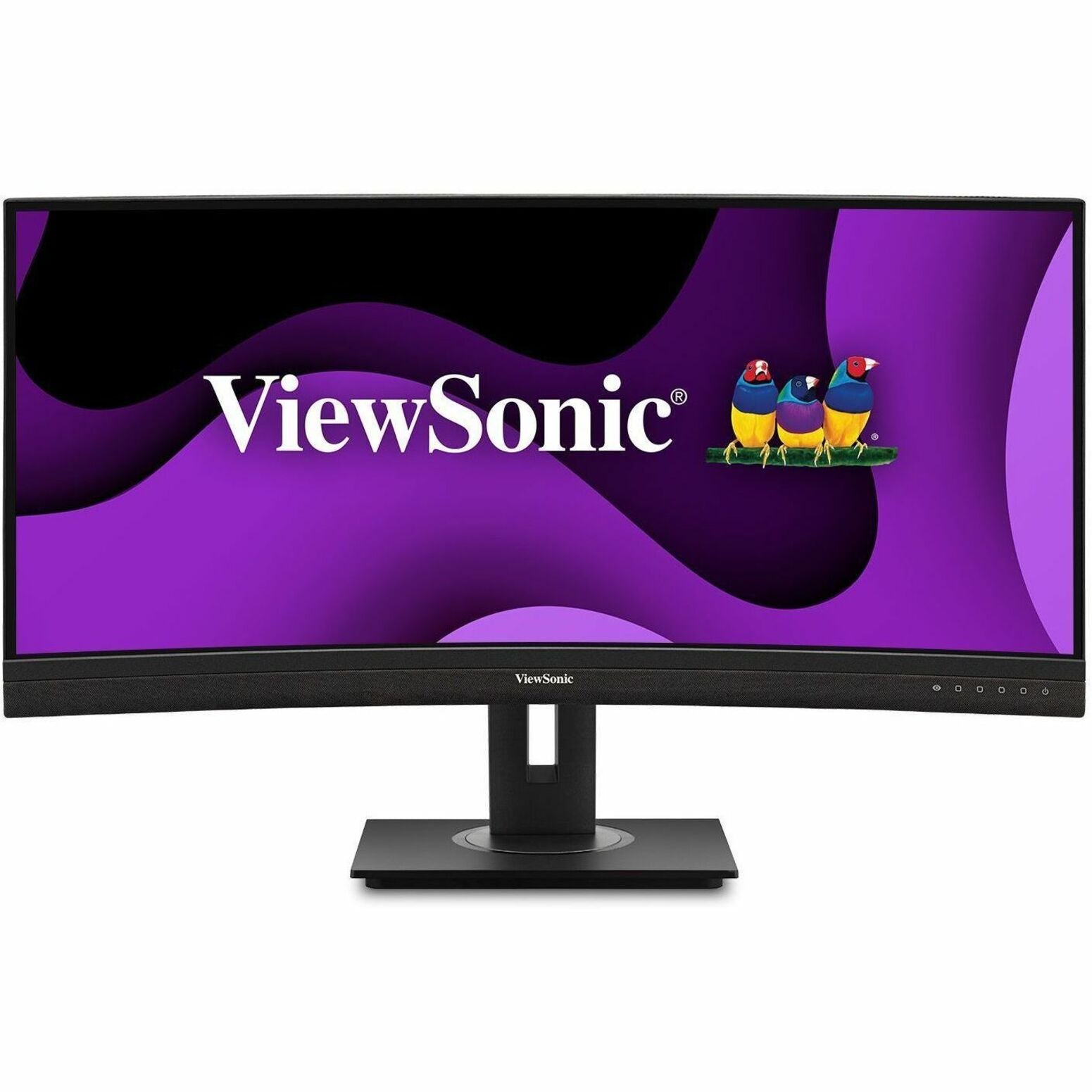 ViewSonic VG3456C 34" UWQHD Ergonomic 21:9 Curved Docking Monitor with 100W USB C and RJ45, Immersive Viewing Experience