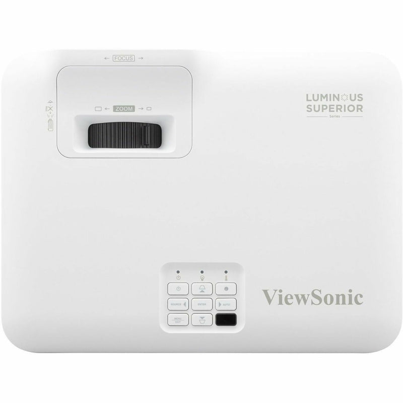 Top view of ViewSonic LS740W showing control panel