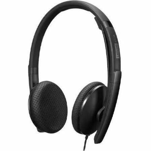 Profile view of Lenovo VoIP Headset highlighting audio design-alternate-image6