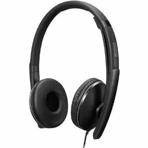 Profile view of Lenovo Wired ANC Headset Gen 2 showing streamlined design-alternate-image7