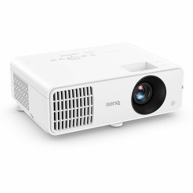 Three-quarter view of BenQ LH650 projector showing compact design