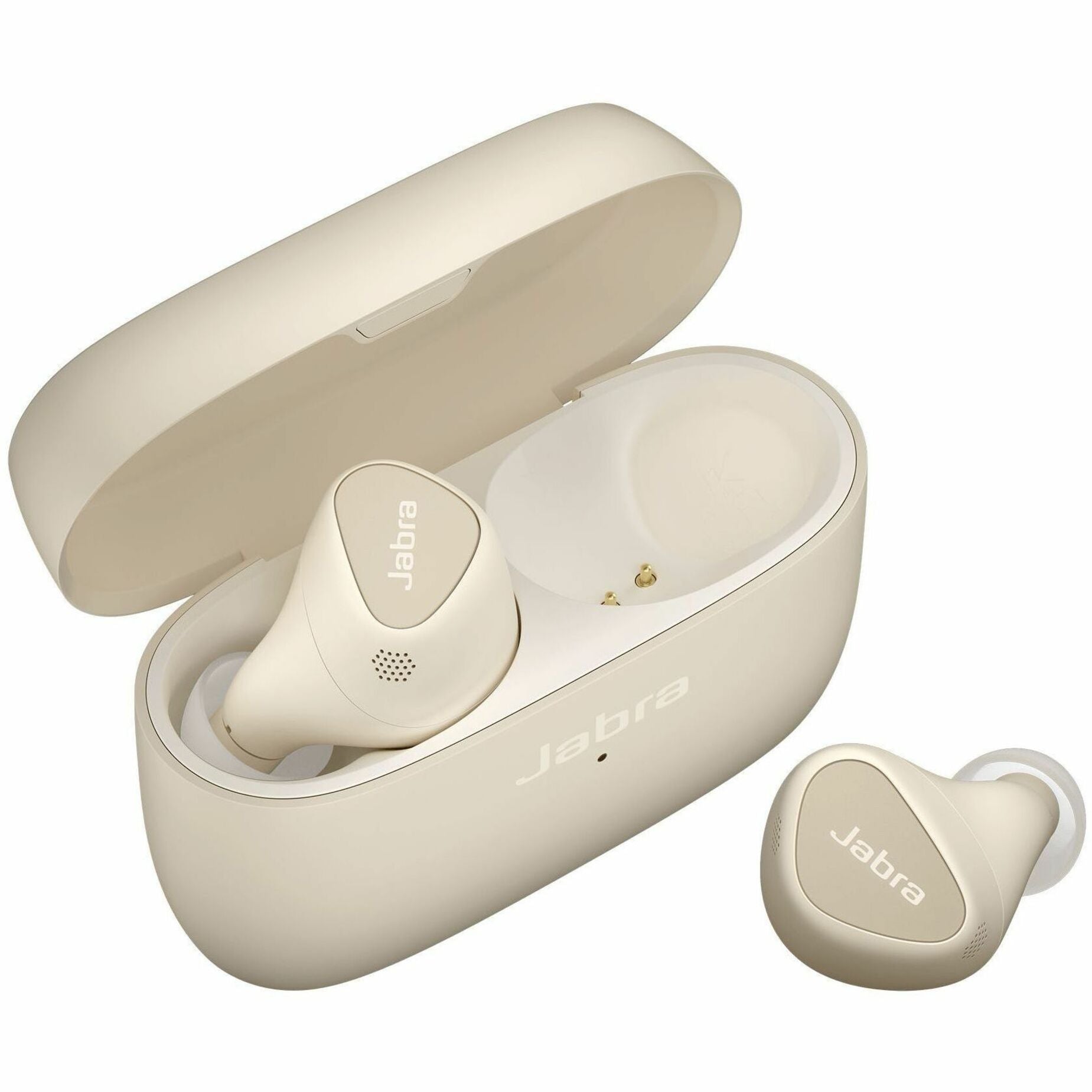 Jabra 100-99280901-99 Elite 10 Earset, Binaural Earbud with 2 Year Warranty, Integrated Microphone, Android/Windows Compatible, IP57 Rated, Rechargeable Battery, Volume/Play/Pause Controls, Cream Color