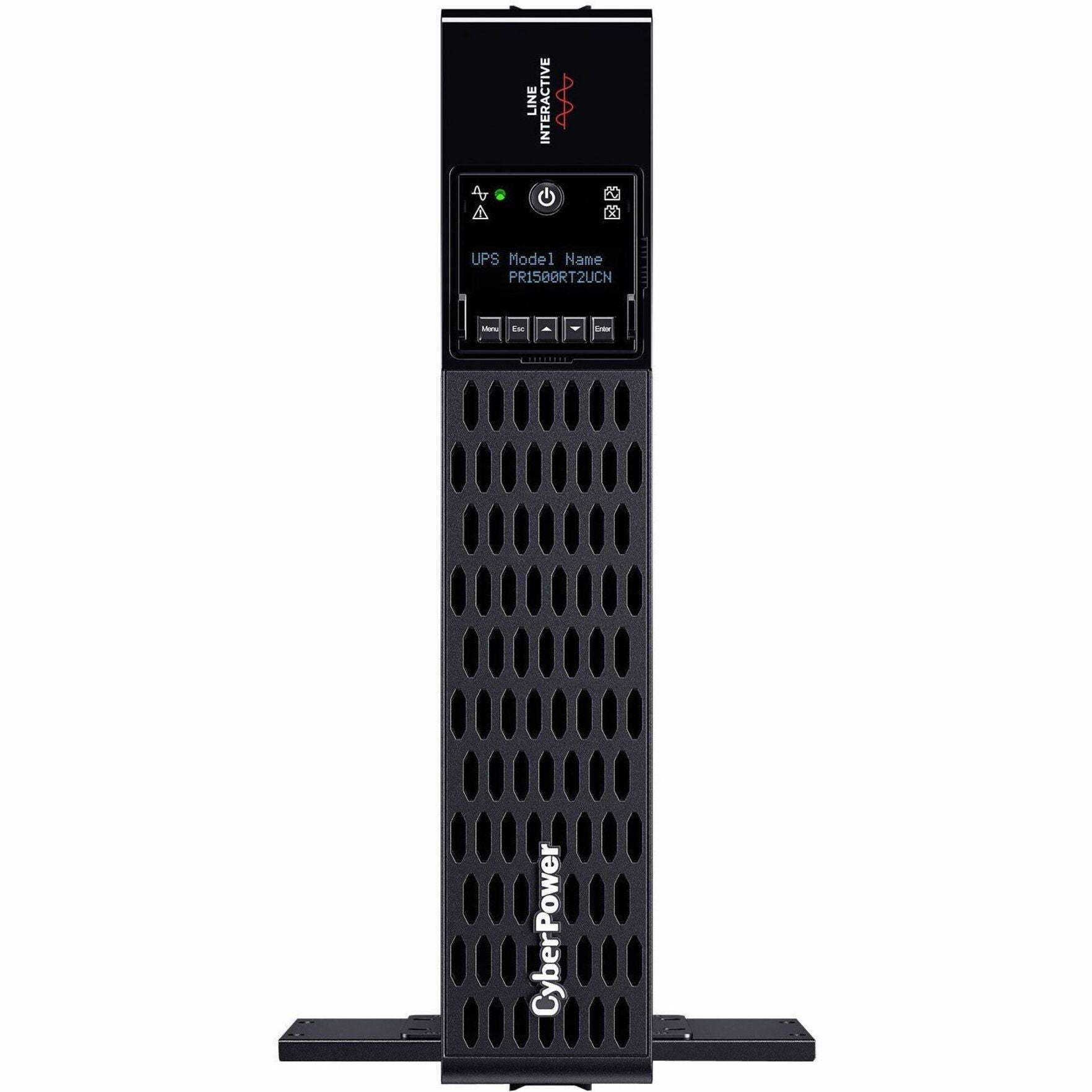 CyberPower UPS in tower configuration showing front panel and ventilation design-alternate-image2